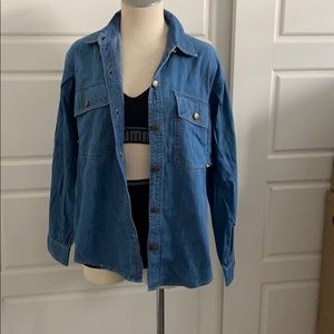 Oversized current Elliot denim shirt